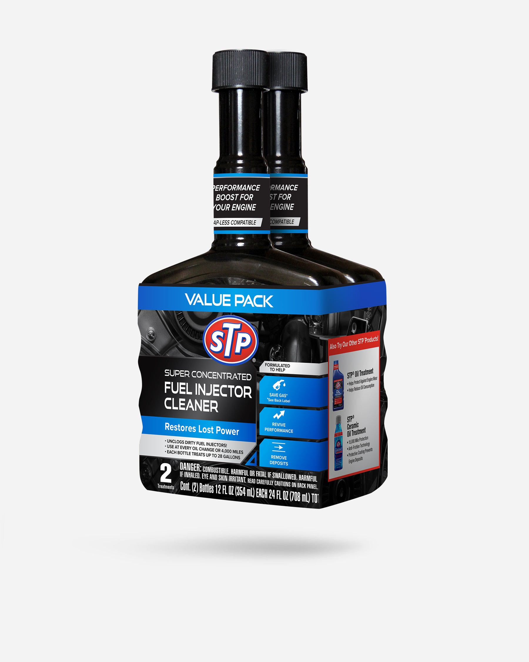STP Super Concentrated Fuel Injector Cleaner 2-Pack 12oz